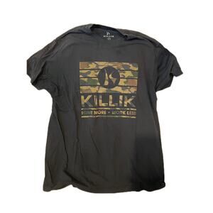 Killik Hunt More Work Less Black T-Shirt Mens L